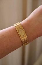 Vintage 1990s Christian Dior Paris Gold Tone Bracelet Watch Swiss Made Quartz Minimal Oval Dial Working