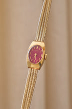 Rare Ladies Vintage Gold Seiko Pink / Purple Dial Mechanical Watch Working