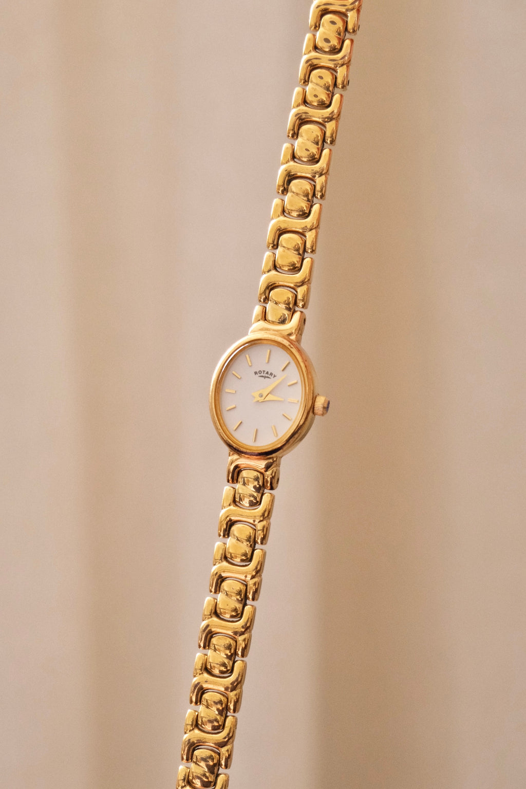 Vintage Ladies 1990s Gold Rotary Watch – Quartz Movement – Working & Keeping Time