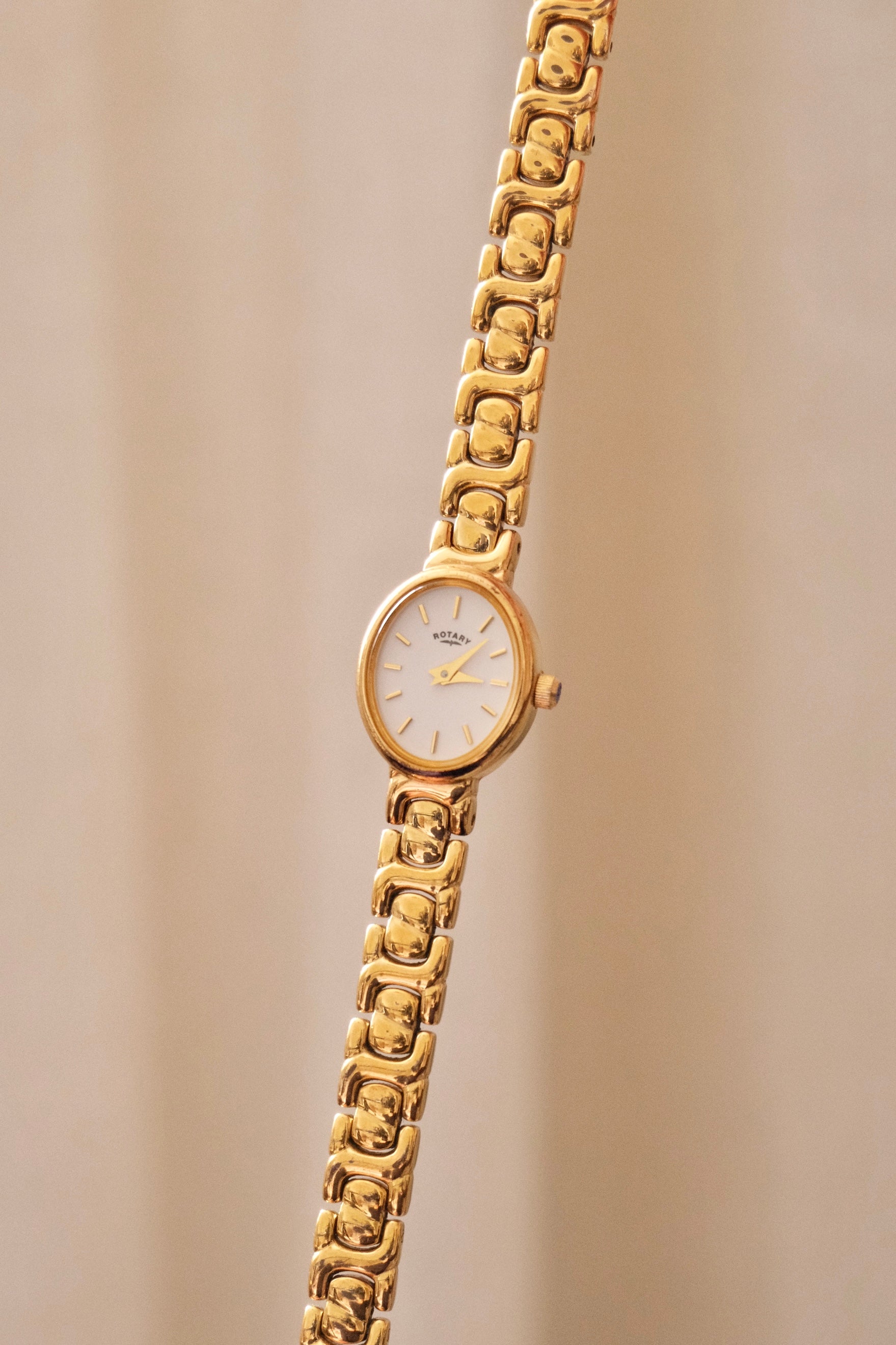 Vintage Ladies 1990s Gold Rotary Watch – Quartz Movement – Working & Keeping Time