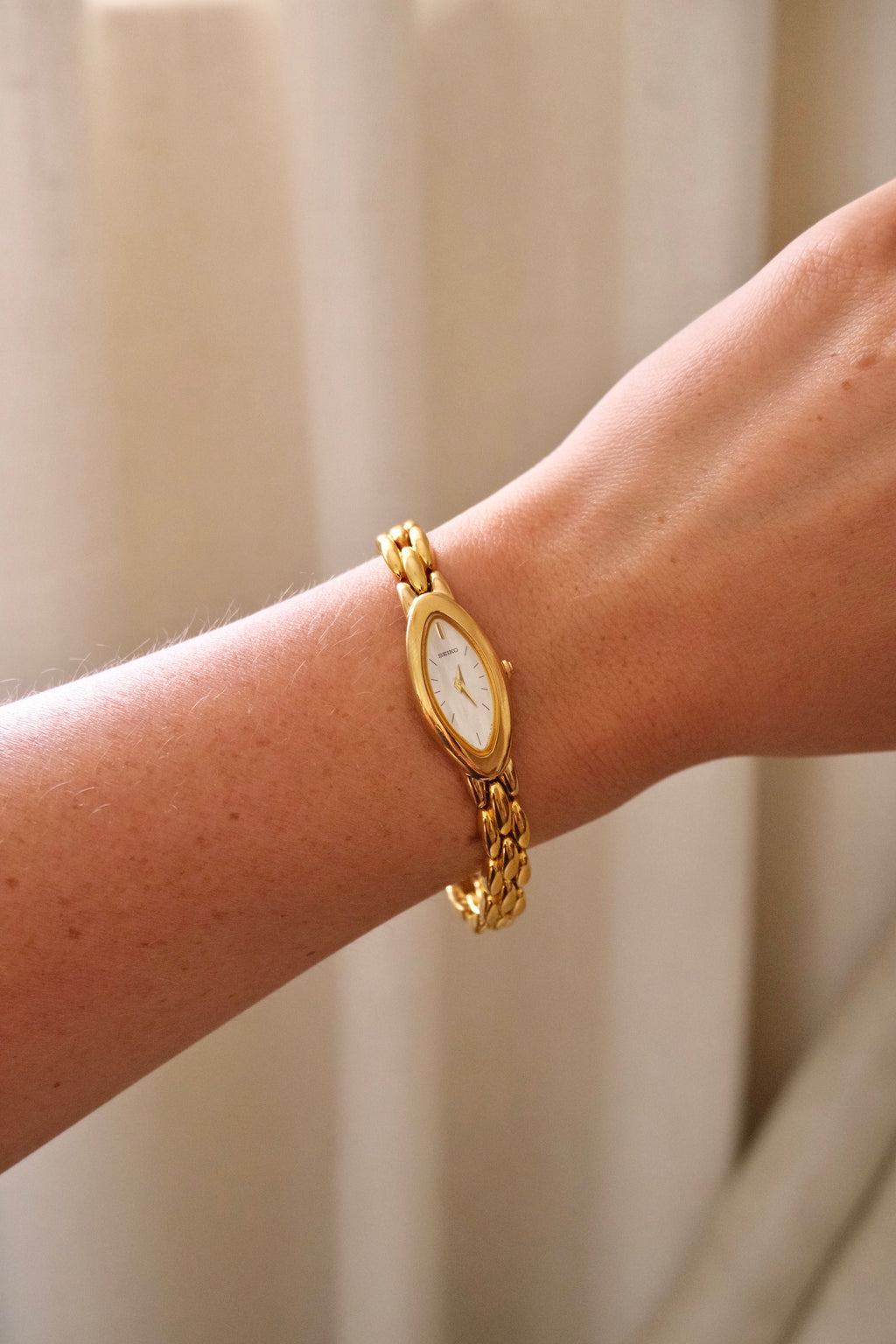 Vintage Ladies Gold Slim Seiko Watch Working