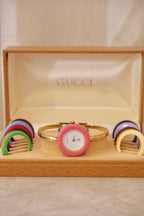 RARE Vintage Gucci Interchangeable Bezel Watch FULL SET with Box