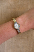 Rare Vintage 80s Marcel Drucker Oval Diamond Gold Cocktail Watch with Box & Papers