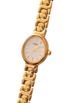 Vintage Ladies 1990s Gold Rotary Watch – Quartz Movement – Working & Keeping Time