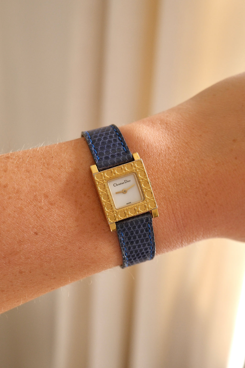 Vintage Christian Dior La Parisienne Gold-Plated Watch | Two Straps Box & Papers