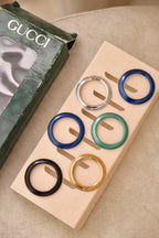 Set of 6 Metallic 80s/90s Gucci Bezels in Box