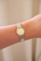 Vintage 90s Yves Saint Laurent Ladies' Quartz Watch - Silver-Tone Bracelet