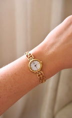 90s Rotary Vintage Ladies Gold Watch Fancy Links Working