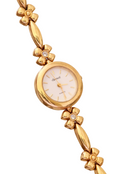 Vintage Pretty Ingersoll Flower Gold Tone Watch Working Ladies Floral Bracelet Watch