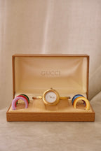 RARE Vintage Gucci Interchangeable Bezel Watch FULL SET with Box