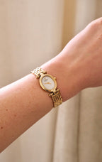 Rare vintage 18k gold plated white dial Raymond Weil watch working