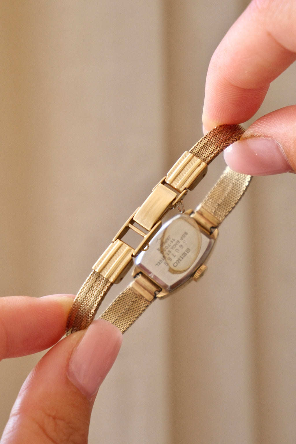 Rare Ladies Vintage Gold Seiko Pink / Purple Dial Mechanical Watch Working