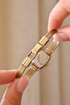 Rare Ladies Vintage Gold Seiko Pink / Purple Dial Mechanical Watch Working