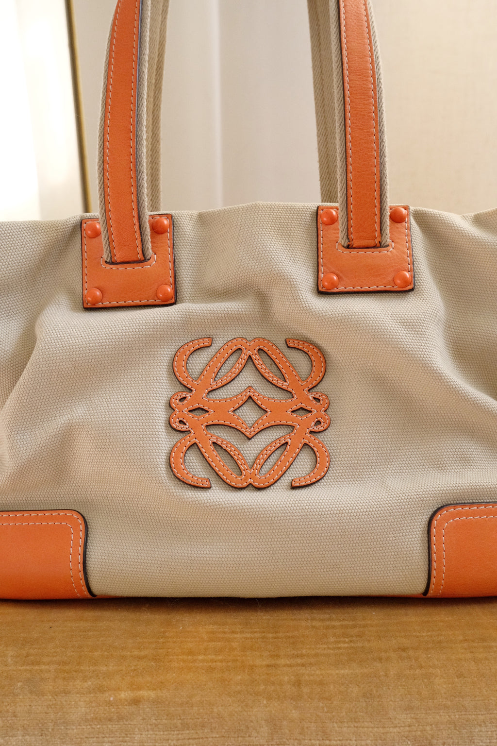 Rare 2007 Loewe Canvas Shoulder Bag