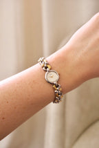 Rare vintage ladies Seiko two tone watch working