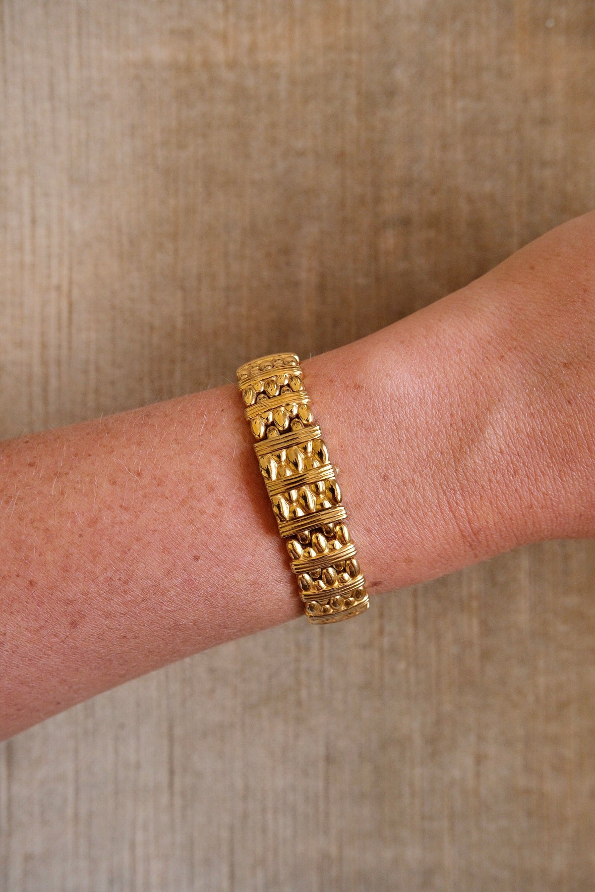 Rare 90s Mother of Pearl Gold Citizen Ladies Hidden Bracelet Watch
