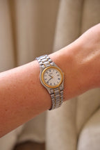 Vintage Ladies Two Tone Seiko Date Wristwatch Working