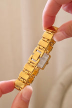 Vintage Women’s Blue Dial Sqaure Face Gold Seiko Watch Working