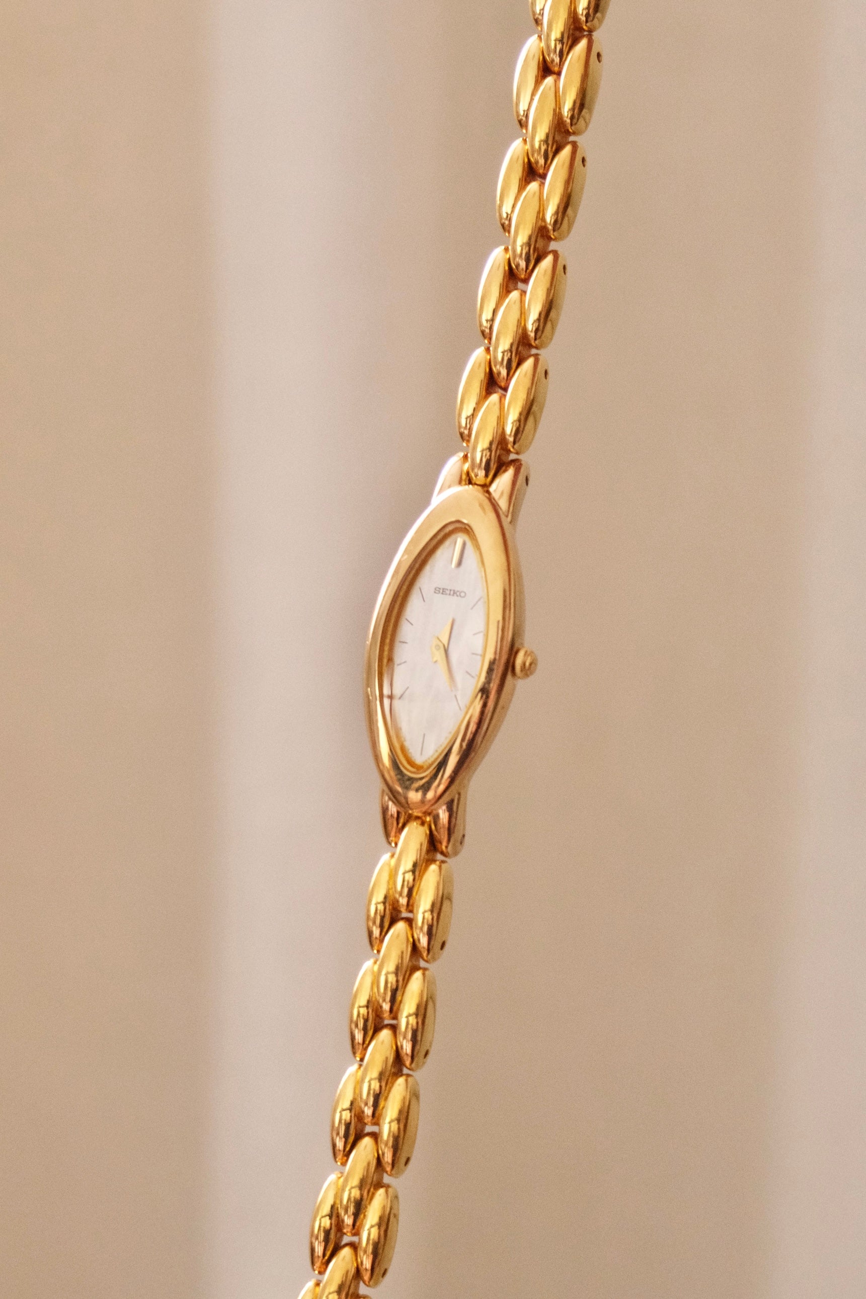 Vintage Ladies Gold Slim Seiko Watch Working
