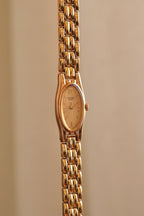 Rare 90s Ladies Gold Pulsar Slim and Petite Watch in Box