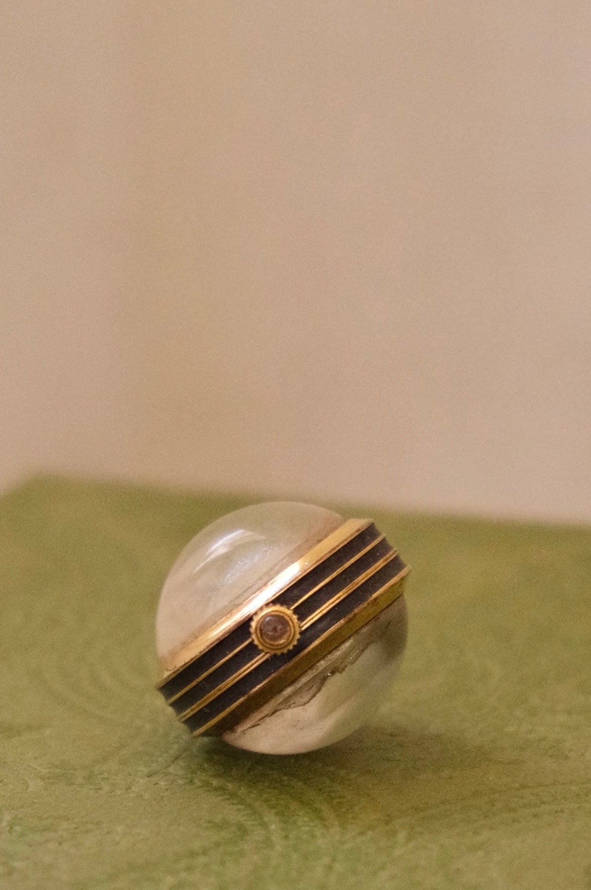 Early 80s Gucci Gold Plated Sphere Pendant Watch Manual Wind, Working
