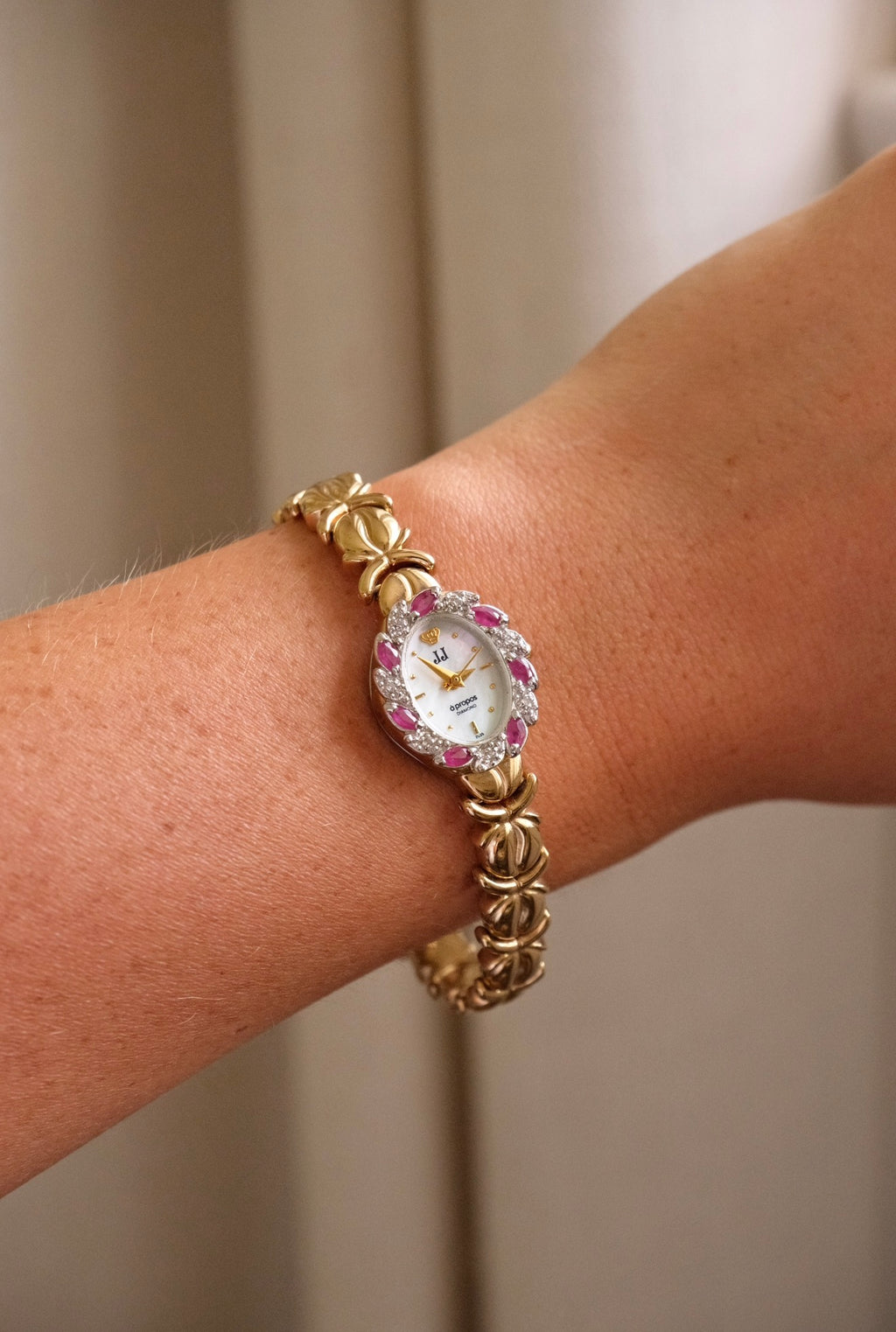 Vintage Jules Jürgensen Ladies Diamond and Ruby Cocktail Watch
