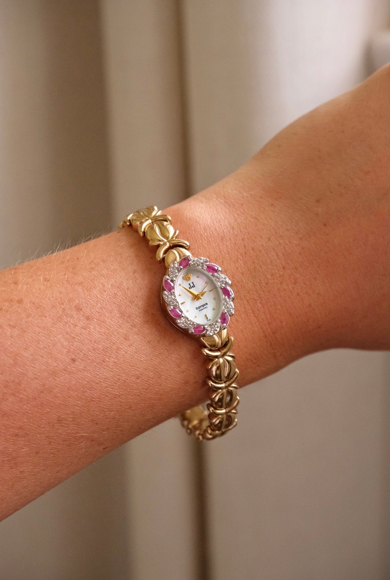 Vintage Jules Jürgensen Ladies Diamond and Ruby Cocktail Watch