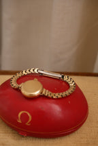 1960s Vintage 9ct Gold Case Omega Cocktail Watch Gold Plated Bracelet in Orginal Shell Omega Box Manual Wind