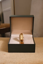 Vintage Gucci 1500L Gold Bangle Watch with Champagne Dial, 90s Quartz Working in Box