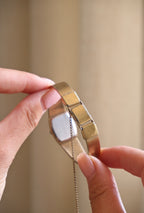 90s Vintage Seiko Dainty Gold Watch on a Pressed Mesh Bracelet Strap Working