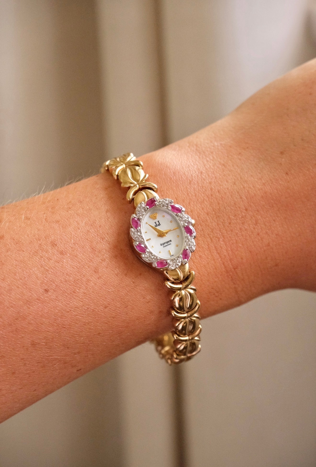 Vintage Jules Jürgensen Ladies Diamond and Ruby Cocktail Watch