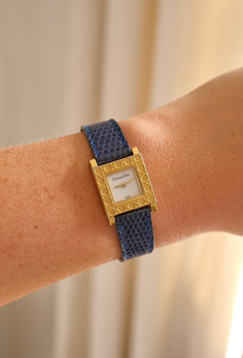 Vintage Christian Dior La Parisienne Gold-Plated Watch | Two Straps Box & Papers