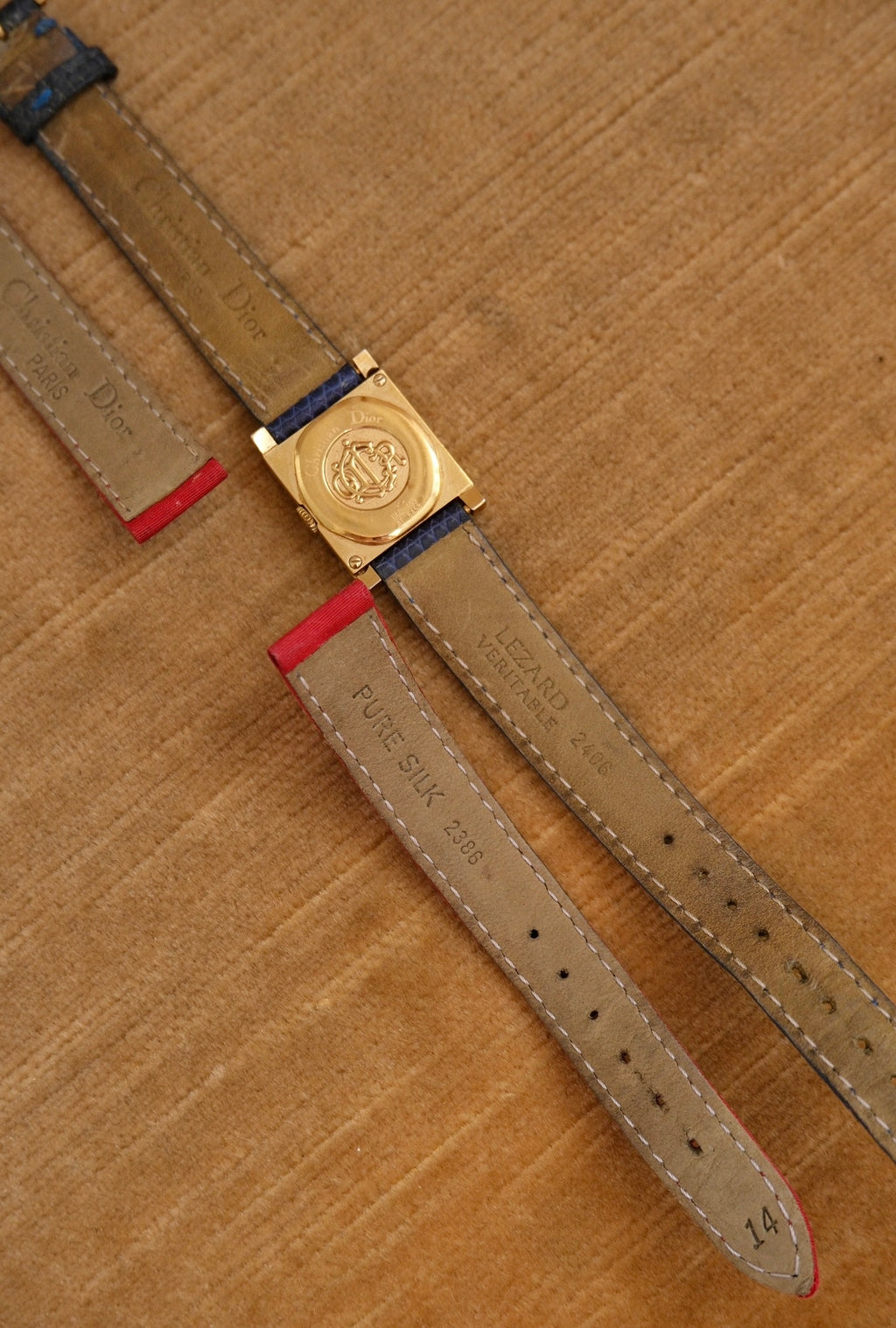 Vintage Christian Dior La Parisienne Gold-Plated Watch | Two Straps Box & Papers