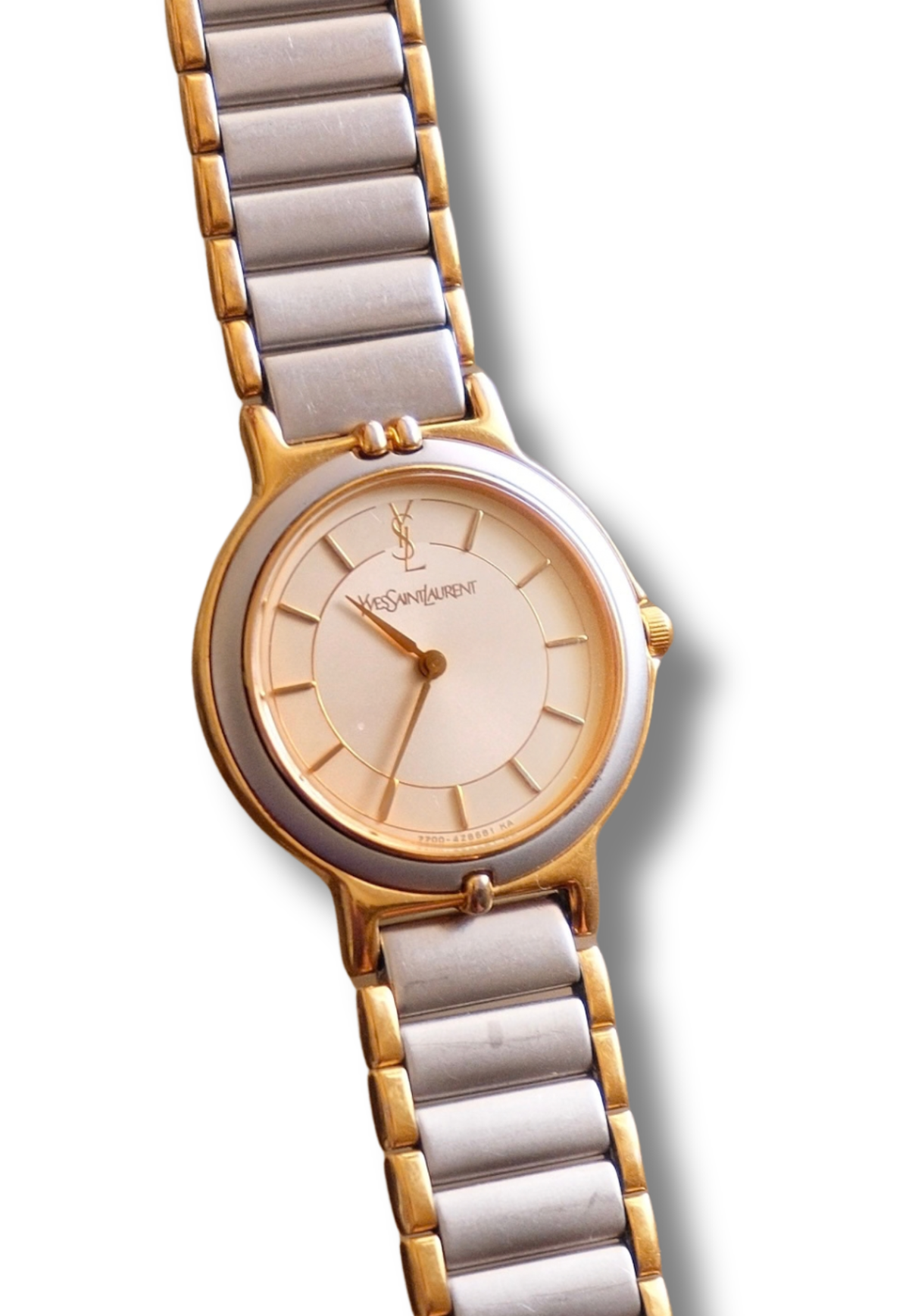 Vintage 90s Yves Saint Laurent Ladies' Quartz Watch - Silver-Tone Bracelet