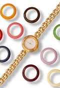 Vintage 1990 Gucci 11/12.2 Interchangeable Bezel Watch Gold Plated Swiss Ladies Watch Original Box