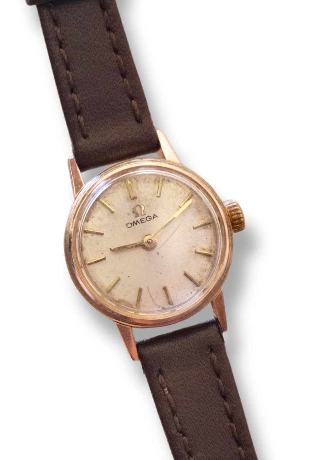 Vintage 1960 Omega Ladies Manual Wind Watch Gold Plated Swiss Wrist Watch Working