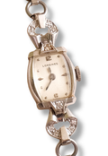 Rare Vintage Longines 14K White Gold Diamond Ladies Watch – Art Deco Style 1950s Swiss 17 Jewel Manual Wind Wristwatch