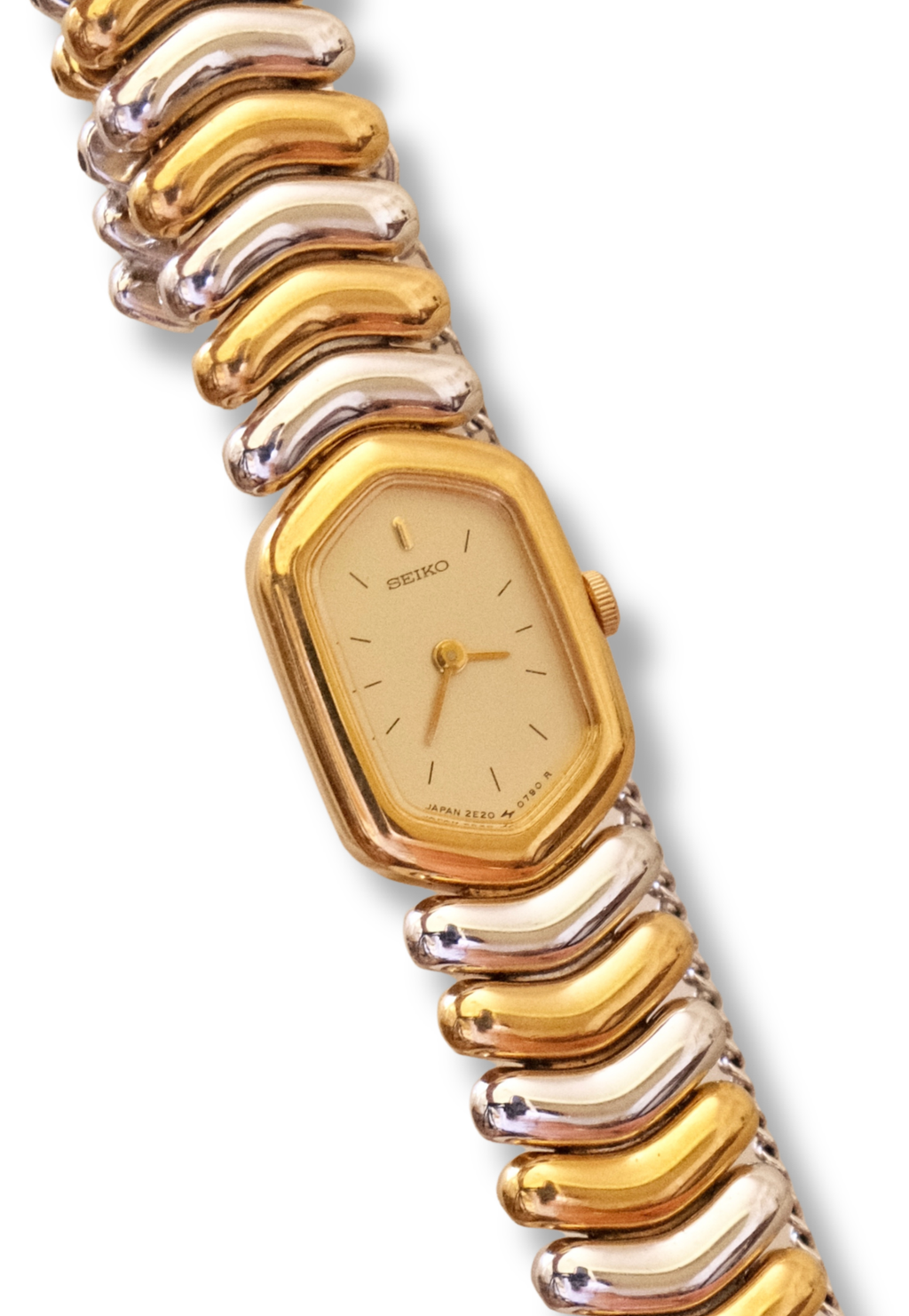 Vintage 1990s Seiko Two Tone Ladies Watch 2E20-562A – Working Quartz Dress Watch