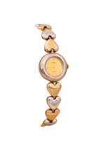 Rare Vintage Seiko Alba Heart Bracelet  Gold and Silver Two Tone Ladies Watch Working
